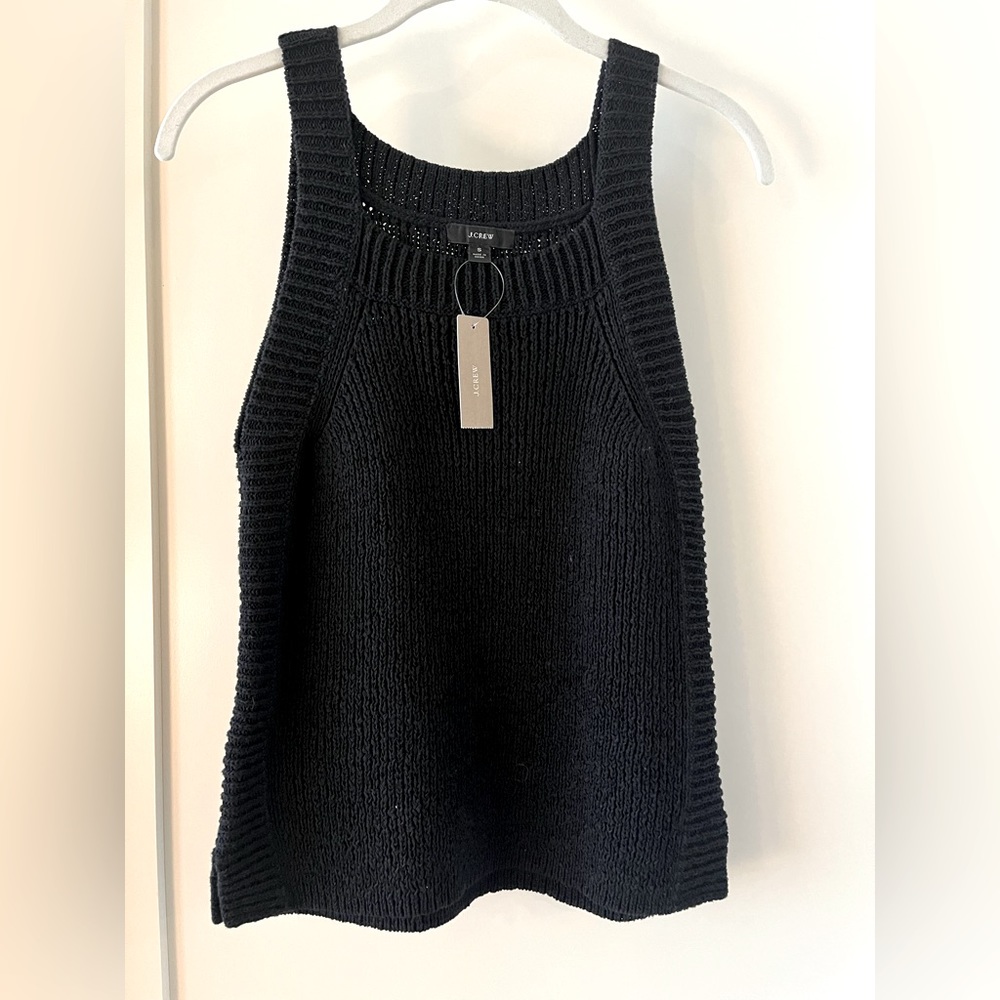 J Crew Sweater Tank in Black Size S